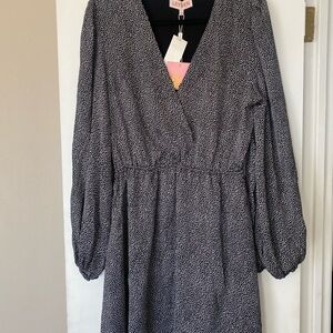 Womens Leyden Dress Tic Tac black and white dress Size Large NWT